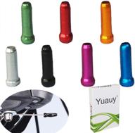 🚲 yuauy alloy bike brake tips & shifter crimps set (70 pcs) - 1.8 mm for road & mountain bicycles in red black gold silver green blue purple logo