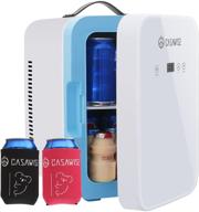 🧊 casawise mini fridge: 8l temperature control, compact portable refrigerator for foods, drinks, skincare, meds - ac/dc power, digital display - ideal for car, room, office (white) логотип