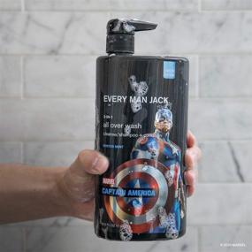 img 1 attached to 🌟 Every Man Jack All Over Wash - Marvel Captain America, 32oz Twin Pack - 2 Bottles, Naturally Derived, No Parabens, No Phthalates, No Dyes, Certified Cruelty Free