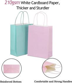 img 2 attached to 🎁 Kolaxen 12-Pack of Extra Thick Pink Gift Bags with Tissue Paper – Small Size Cardboard Paper Bags with Handles for Weddings, Birthdays, Goodie Bags, Party Favors, and Shopping