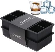 🧊 pack of 2 ticent silicone ice-cube molds - large 2-inch ice cubes for whiskey and cocktails logo