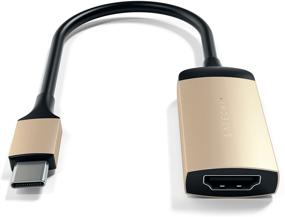img 3 attached to 🌟 Satechi Aluminum Type-C HDMI Adapter 4K (60Hz): Compatible with MacBook Pro/Air, iPad Pro, Surface Go - Gold