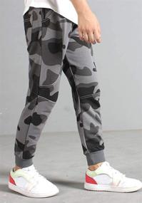 img 3 attached to SHOOYING Cotton Sweatpants Pockets Years 7 Boys' Clothing ~ Pants