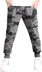 img 4 attached to SHOOYING Cotton Sweatpants Pockets Years 7 Boys' Clothing ~ Pants