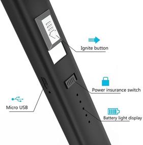 img 2 attached to NEX Electric Arc Lighter: Rechargeable Plasma Arc - Perfect for Candle, Gas Stove, BBQ, Camping, Firework! NX-HH03-02