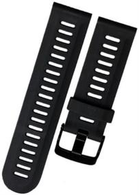 img 1 attached to 🔝 Premium Black Silicone Replacement Watch Band for Garmin Fenix 3, Fenix 3 HR, Fenix 5X - High-Quality Smart Watch Strap Bracelet Compatible with Garmin Watches