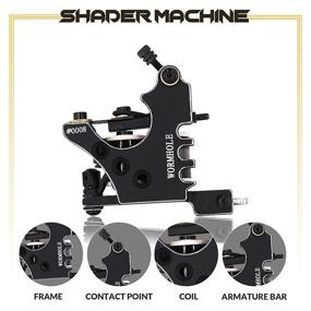 img 3 attached to 🖋️ Beginner Tattoo Kit: Complete Tattoo Gun Kit with 2 Starter Machines, 10 Colorful Tattoo Inks - TK1000084