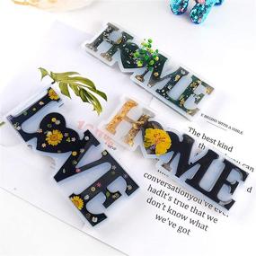 img 1 attached to 🏠 3 Pack Resin Word Mold by Cedilis - Unique Design Love Home Family Sign Molds, Exquisite Crystal Cast Resin Molds for DIY Table Decoration, Home Decor, Wall Art & Hanging