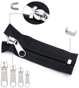 img 2 attached to 👝 EuTengHao 183Pcs Zipper Repair Kit: Zipper Replacement, Zipper Pull Rescue, and Extension Pulls for Clothing, Jackets, Purses, Luggage, Backpacks - Silver and Black Set