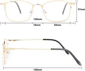 img 2 attached to Livho LI1804: Стильные игровые очки для компьютера 👓 с блокировкой синего света, антибликовым УФ-фильтром - золото