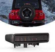 🚦 kiwi master led 3rd brake light for 2018-2021 jeep wrangler jl: enhance your ride with high mount stop light (black housing, smoke lens) logo