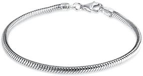 img 3 attached to Эксклюзивное серебряное изделие из стерлингового серебра 925 пробы - змеевидное ожерелье-браслет - универсальные размеры для женщин и мужчин - изготовлено в Италии.
