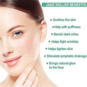 img 1 attached to 💆 Gua Sha Facial Tool: Jade Stone Board for Face and Body Skin Care, SPA, Neck Relaxation, and Soft Tissue Therapy