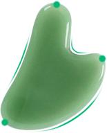 💆 gua sha facial tool: jade stone board for face and body skin care, spa, neck relaxation, and soft tissue therapy logo