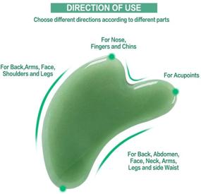 img 3 attached to 💆 Gua Sha Facial Tool: Jade Stone Board for Face and Body Skin Care, SPA, Neck Relaxation, and Soft Tissue Therapy