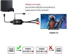 img 1 attached to 🔌 Конвертер HDMI в YPbPr - HDMI 1080P в компонентное видео аудио с конвертером 5 RCA с разъемами Female to Male для STB, PS3, ПК на старый телевизор или проектор