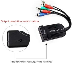 img 2 attached to 🔌 Конвертер HDMI в YPbPr - HDMI 1080P в компонентное видео аудио с конвертером 5 RCA с разъемами Female to Male для STB, PS3, ПК на старый телевизор или проектор