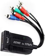 🔌 конвертер hdmi в ypbpr - hdmi 1080p в компонентное видео аудио с конвертером 5 rca с разъемами female to male для stb, ps3, пк на старый телевизор или проектор логотип