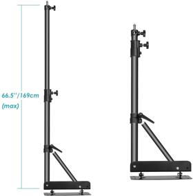 img 1 attached to 🎥 Neewer Wall Mounting Boom Arm: Enhancing Studio Lighting with 180° Rotation & Max Length 66.5 Inches (Black)