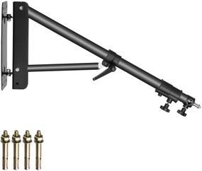 img 2 attached to 🎥 Neewer Wall Mounting Boom Arm: Enhancing Studio Lighting with 180° Rotation & Max Length 66.5 Inches (Black)