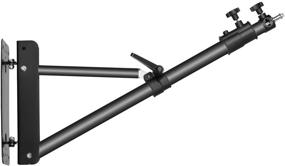 img 4 attached to 🎥 Neewer Wall Mounting Boom Arm: Enhancing Studio Lighting with 180° Rotation & Max Length 66.5 Inches (Black)