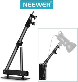 img 3 attached to 🎥 Neewer Wall Mounting Boom Arm: Enhancing Studio Lighting with 180° Rotation & Max Length 66.5 Inches (Black)