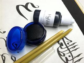 img 3 attached to 🖋️ Hajj Wafaa Arabic Calligraphy Set: 2 Reed Pens, Black Ink, and Plastic Ink Jar for Exquisite Writing