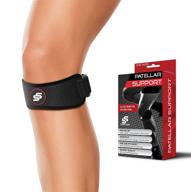 🦵 sleeve stars patella strap osgood-schlatter brace with 3 straps for kids, women & men - swedish brand knee brace for patellar tendonitis & arthritis, knee support band - one size fits most logo