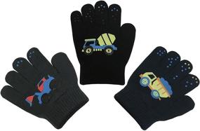 img 3 attached to Stretch Gloves Assortment for Boys' Accessories and Cold Weather - NIce Caps