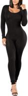 🔥 xugwlkj women's sleek one piece catsuit bodysuit: ultimate clubwear jumpsuit romper logo