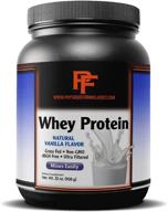 ultra-pure physique formula grass-fed whey protein powder: 100% natural, non-gmo, cold-processed, gluten-free, rbgh/rbst & sucralose-free, vanilla flavored whey isolate logo