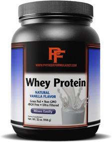 img 4 attached to Ultra-Pure Physique Formula Grass-Fed Whey Protein Powder: 100% Natural, Non-GMO, Cold-Processed, Gluten-Free, rBGH/RBST & Sucralose-Free, Vanilla Flavored Whey Isolate