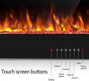 img 2 attached to 🔥 Антарктическая звезда 30-дюймовый электрический камин: встроенный в стену, настенный, мультицветное пламя, таймер, сенсорное управление и пульт.