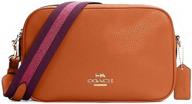 coach double leather crossbody brown women's handbags & wallets and crossbody bags logo