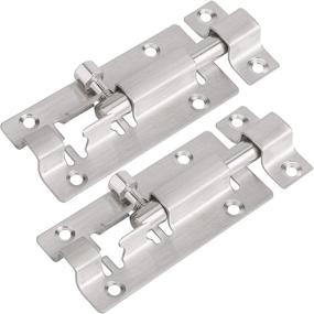 img 4 attached to INBOF 2 Pack Barrel Bolt Latch: Upgraded 3-Inch Slide Lock for 🔒 Doors - Thickened Stainless Steel Finish, Enhanced Security and Privacy with 12 Screws Provided