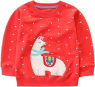 👕 cute cartoon cotton sweater shirt for unisex kids by hongshilian: cozy and stylish! logo