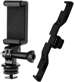 img 4 attached to 📷 Hot Shoe Mount Adapter Kit for DSLR Camera, Action Camera, GoPro Hero 9 8 7 6 5, Akaso, DJI OSMO Action - Phone Holder and Extension Arm