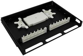img 1 attached to 🔌 CableRack 1U Rackmount Fiber Enclosure - 24-Core Black with 24 Singlemode LC Couplers