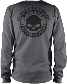 img 1 attached to Harley Davidson Military Long Sleeve Graphic Overseas