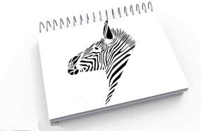 img 2 attached to OBUY Шаблоны для слоистого рисунка Zebra DIY Craft Hollow для росписи по дереву, ткани 🎨 искусство, украшение стены, аэрография и многое другое | Многоразовые шаблоны из пленки Mylar размером 8,26 х 11,61 дюйма