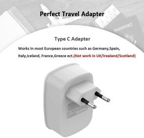 img 2 attached to 🔌 TESSAN European Plug Adapter 2 Pack with 2 USB and Type C Charger - International Travel Power Outlet Adaptor for EU, Spain, Iceland, Germany, France, Italy, Israel from USA