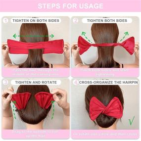 img 1 attached to 👱 GJLPMY Deft Bun: Fashionable and Easy Hair Bun Maker for Women - Multicolor Cloth Twist Hair Tool for Quick French Twist Hairstyle - Must-Have Hairpin Tool (4 pcs)