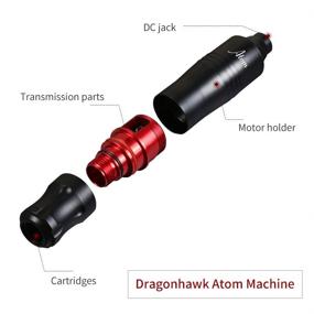 img 2 attached to 🐉 Dragonhawk Cartridge Tattoo Machine Kit Pen: A Versatile Solution for Tattoo Artists - Including Rotary Tattoo Machine, Cartridge Needles & Powerful Power Supply (Atom Model)