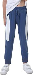img 2 attached to Striped Elastic 👖 Drawstring Sykooria Sweatpants for Boys