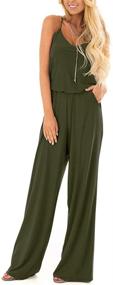 img 2 attached to LACOZY Sleeveless Spaghetti Jumpsuit Rompers Women's Clothing and Jumpsuits, Rompers & Overalls