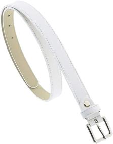 img 3 attached to FASHIONGEN LINDA - Stylish 2cm Width Italian 👗 Leather Belt for Women, Perfect for Dress or Pants