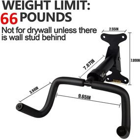 img 3 attached to 🚲 Bike Wall Mount - Adjustable Horizontal Metal Rack Holder for Indoor Storage of Road, Mountain, and Kids Bicycles