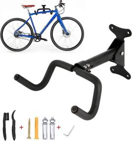 img 4 attached to 🚲 Bike Wall Mount - Adjustable Horizontal Metal Rack Holder for Indoor Storage of Road, Mountain, and Kids Bicycles