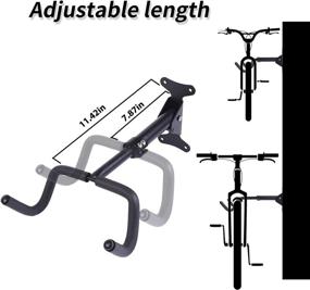 img 2 attached to 🚲 Bike Wall Mount - Adjustable Horizontal Metal Rack Holder for Indoor Storage of Road, Mountain, and Kids Bicycles