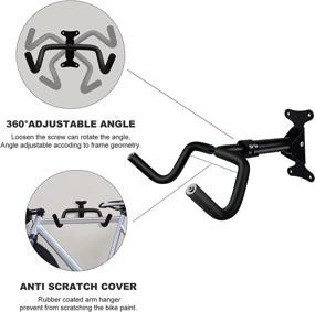 img 1 attached to 🚲 Bike Wall Mount - Adjustable Horizontal Metal Rack Holder for Indoor Storage of Road, Mountain, and Kids Bicycles